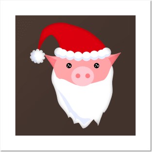 Christmas pig Posters and Art